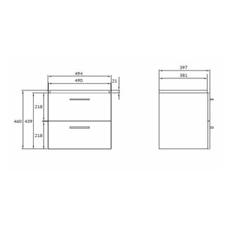 Тумба под раковину Cersanit LARA 50 БЕЛЫЙ SZ-LARA-CO50/Wh